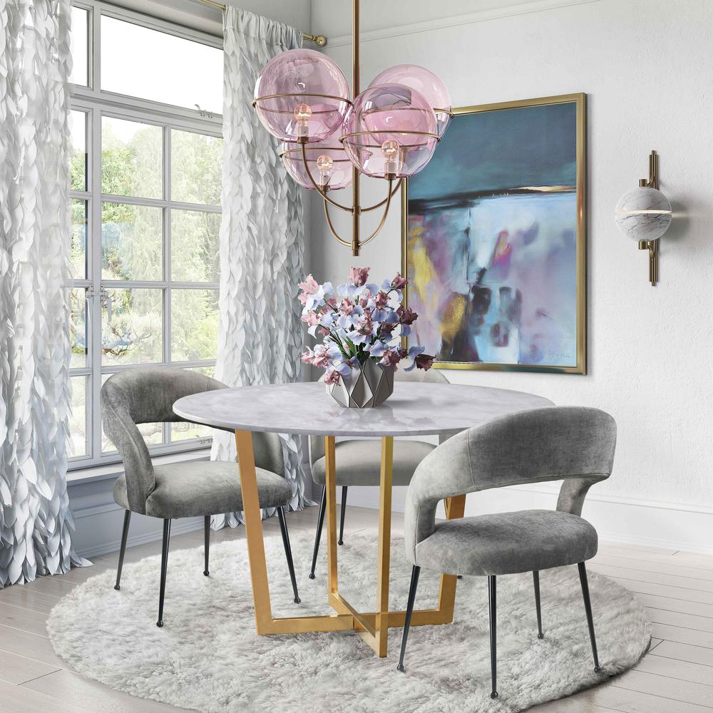 Rocco Slub Grey Dining Chair. Picture 6