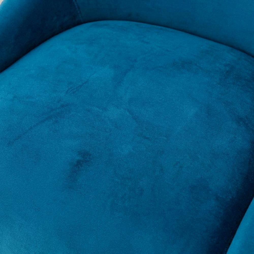 Beatrix Velvet Side Chair with Pleated Back and Gold-Leg Accent for Living Room. Picture 6