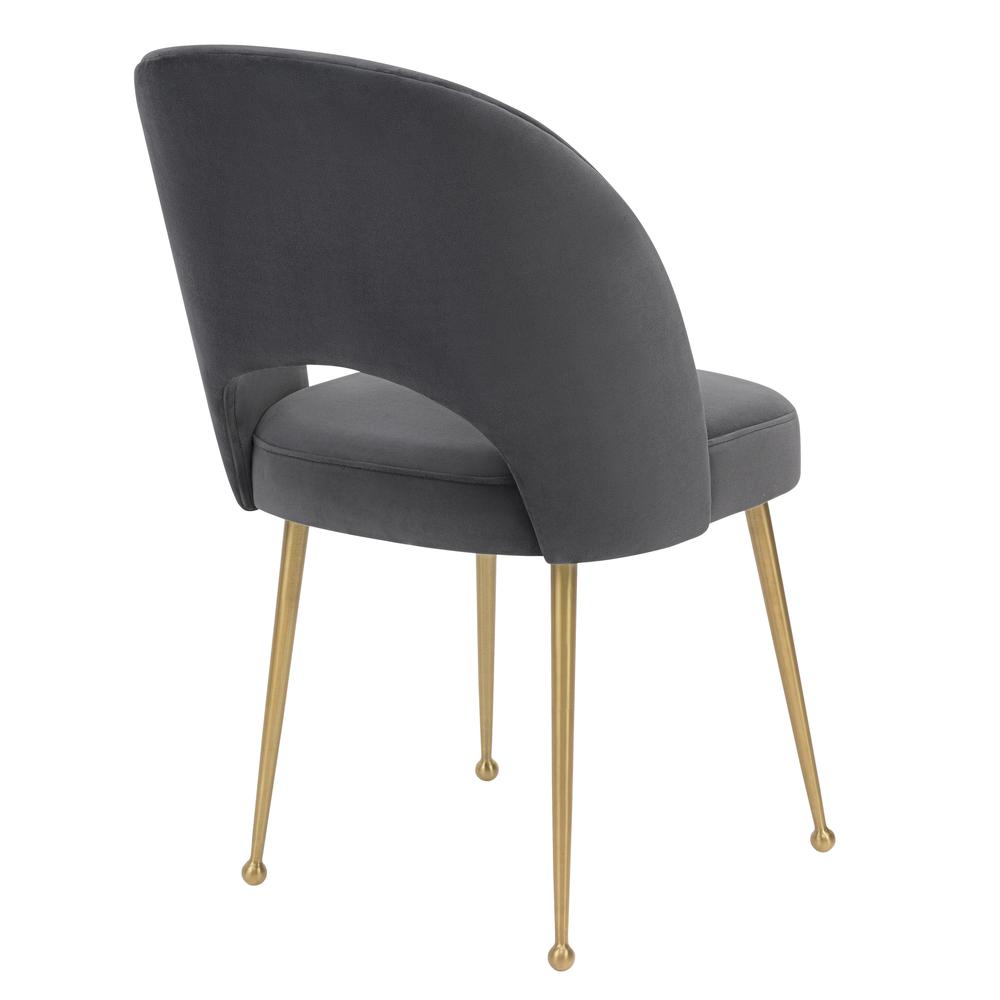 Swell Dark Grey Velvet Chair. Picture 6