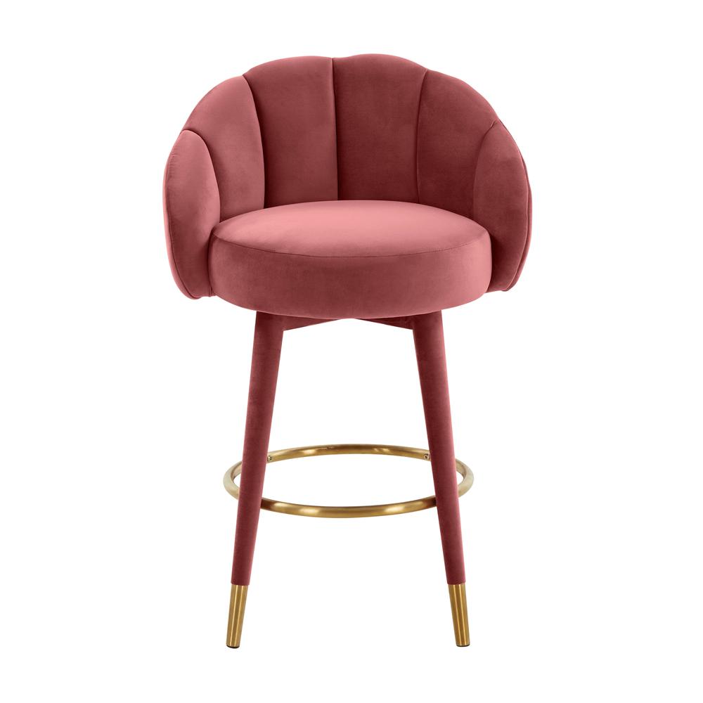 Myla Salmon Swivel Counter Stool. Picture 3