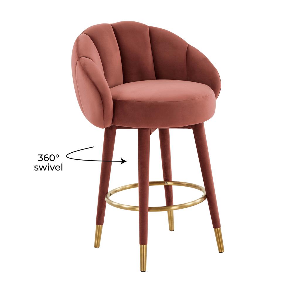 Myla Salmon Swivel Counter Stool. Picture 7