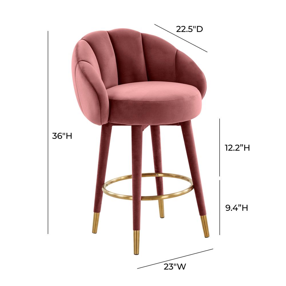 Myla Salmon Swivel Counter Stool. Picture 6