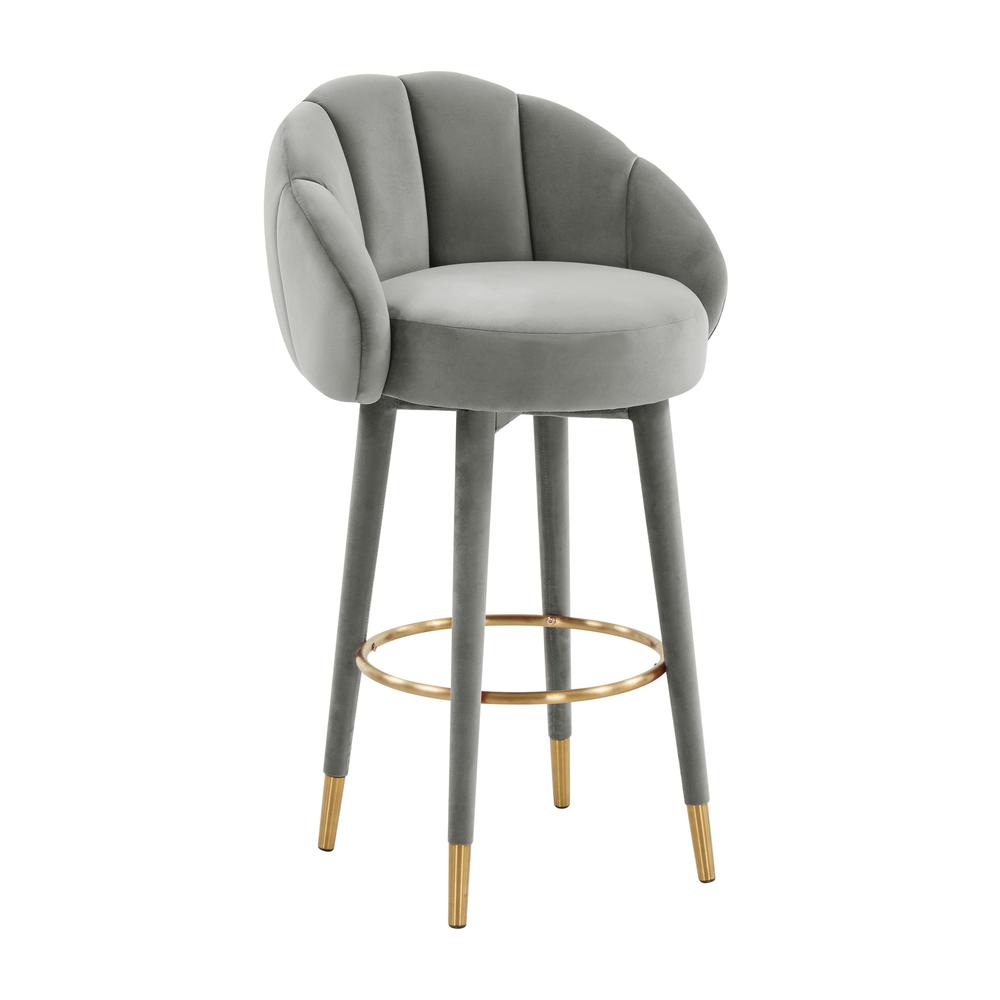 Myla Light Grey Swivel Bar Stool. Picture 2