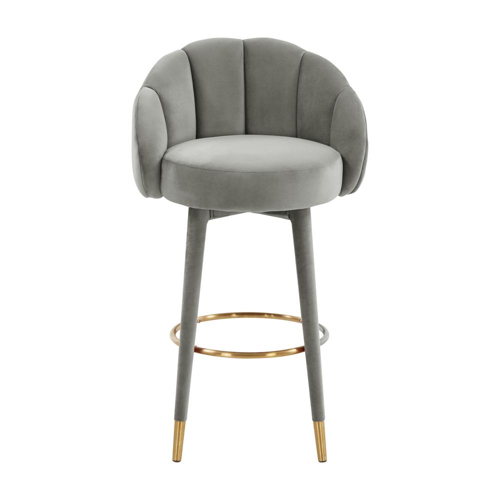 Myla Light Grey Swivel Bar Stool. Picture 3