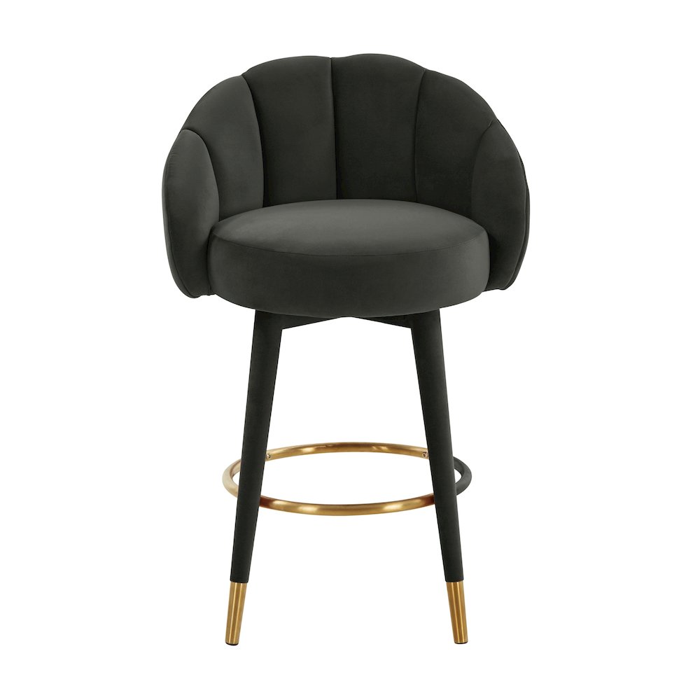 Myla Black Swivel Counter Stool. Picture 3