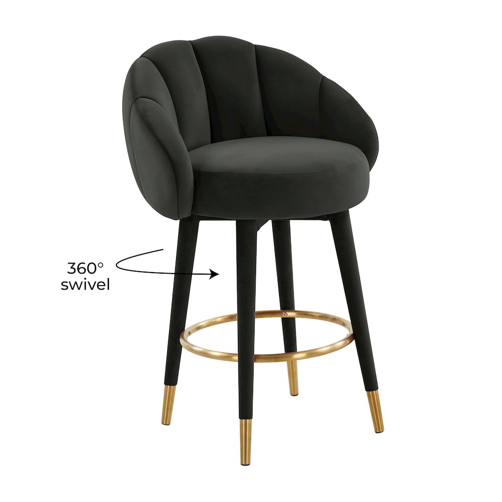 Myla Black Swivel Counter Stool. Picture 7
