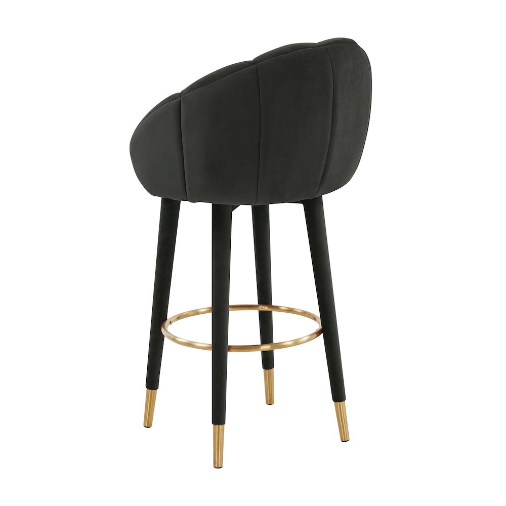 Myla Black Swivel Bar Stool. Picture 4