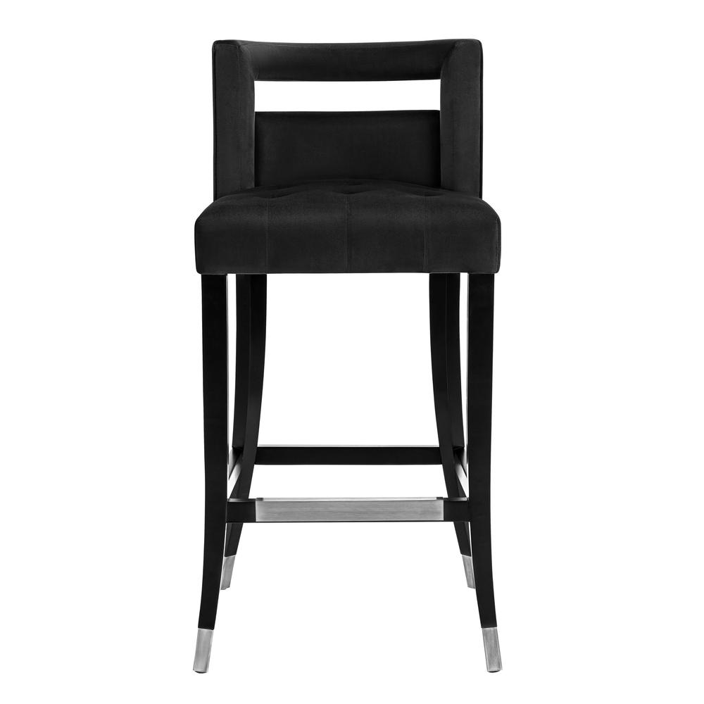 Hart Black Velvet Counter Stool. Picture 2