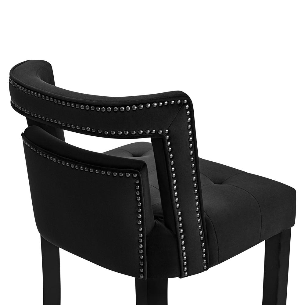 Hart Black Velvet Counter Stool. Picture 7