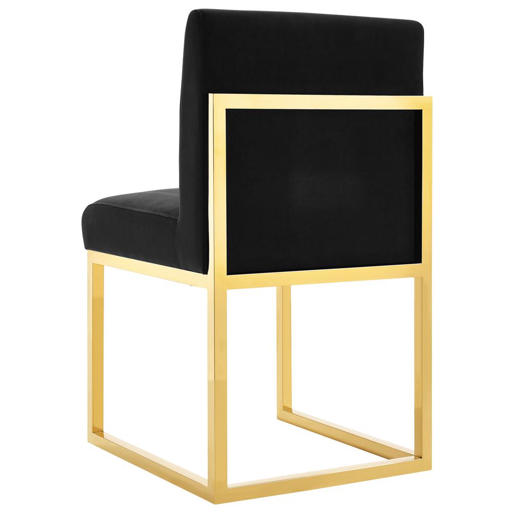 Haute Black Velvet Chair. Picture 7