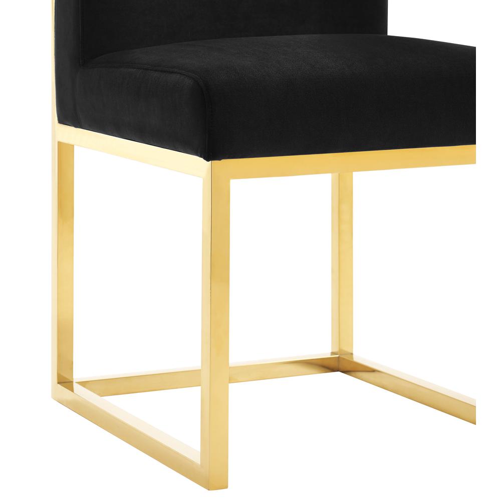 Haute Black Velvet Chair. Picture 8