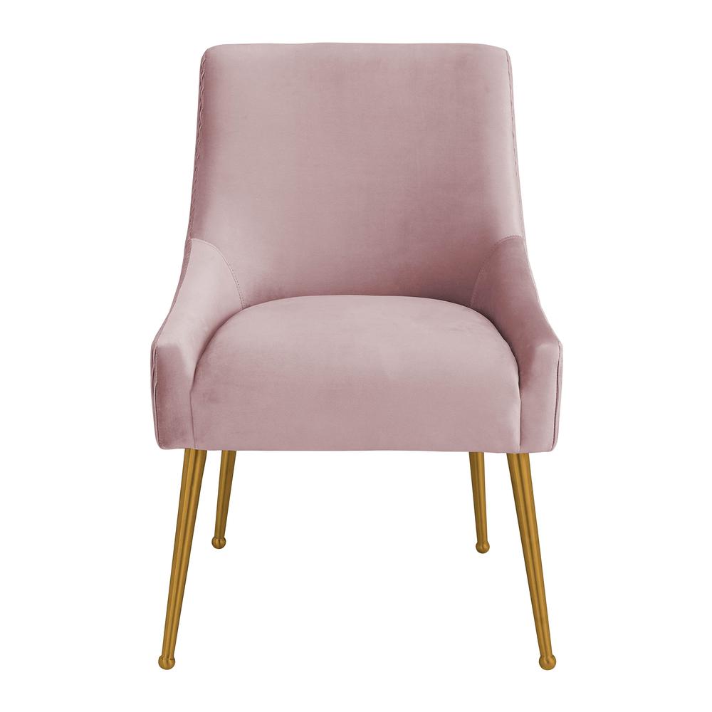 Beatrix Pleated Mauve Velvet Side Chair. Picture 2