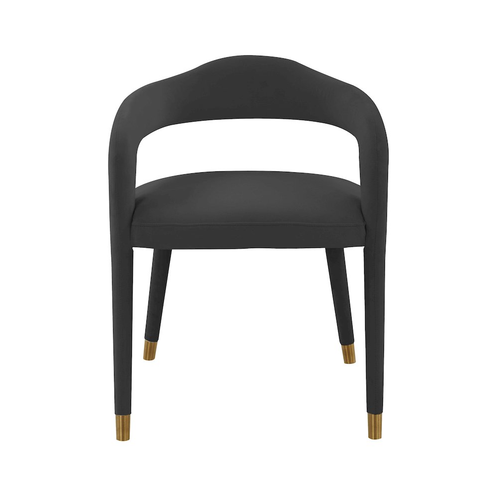 Lucia Black Velvet Dining Chair. Picture 3