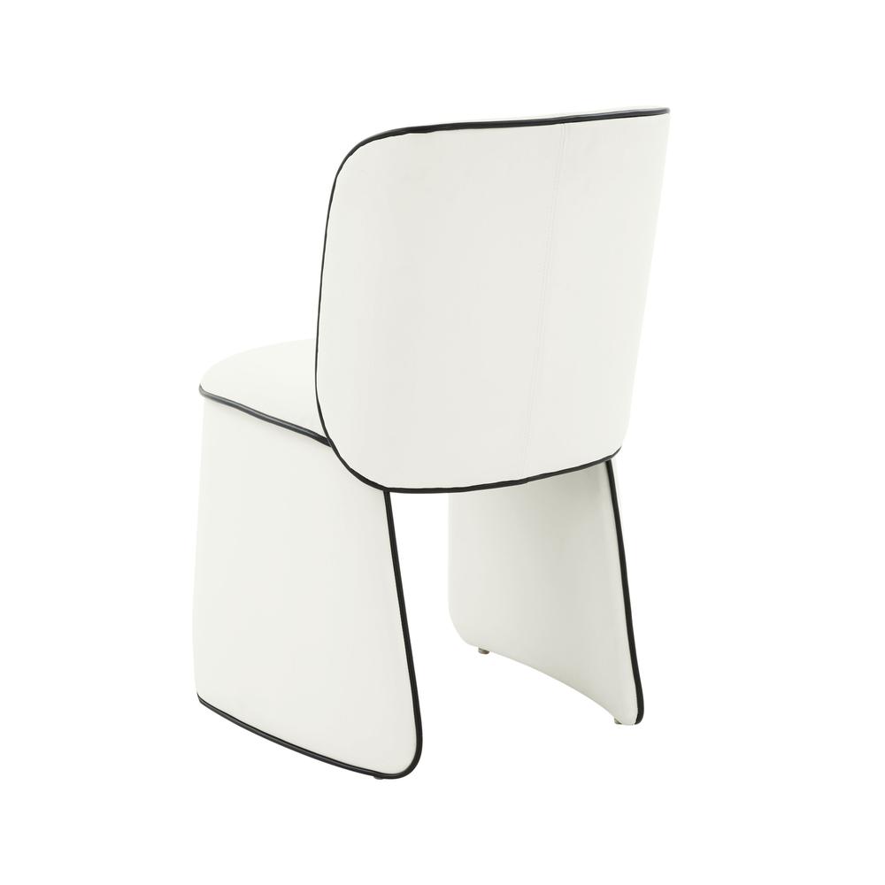 Kinsley Cream Vegan Leather Dining Chair. Picture 6
