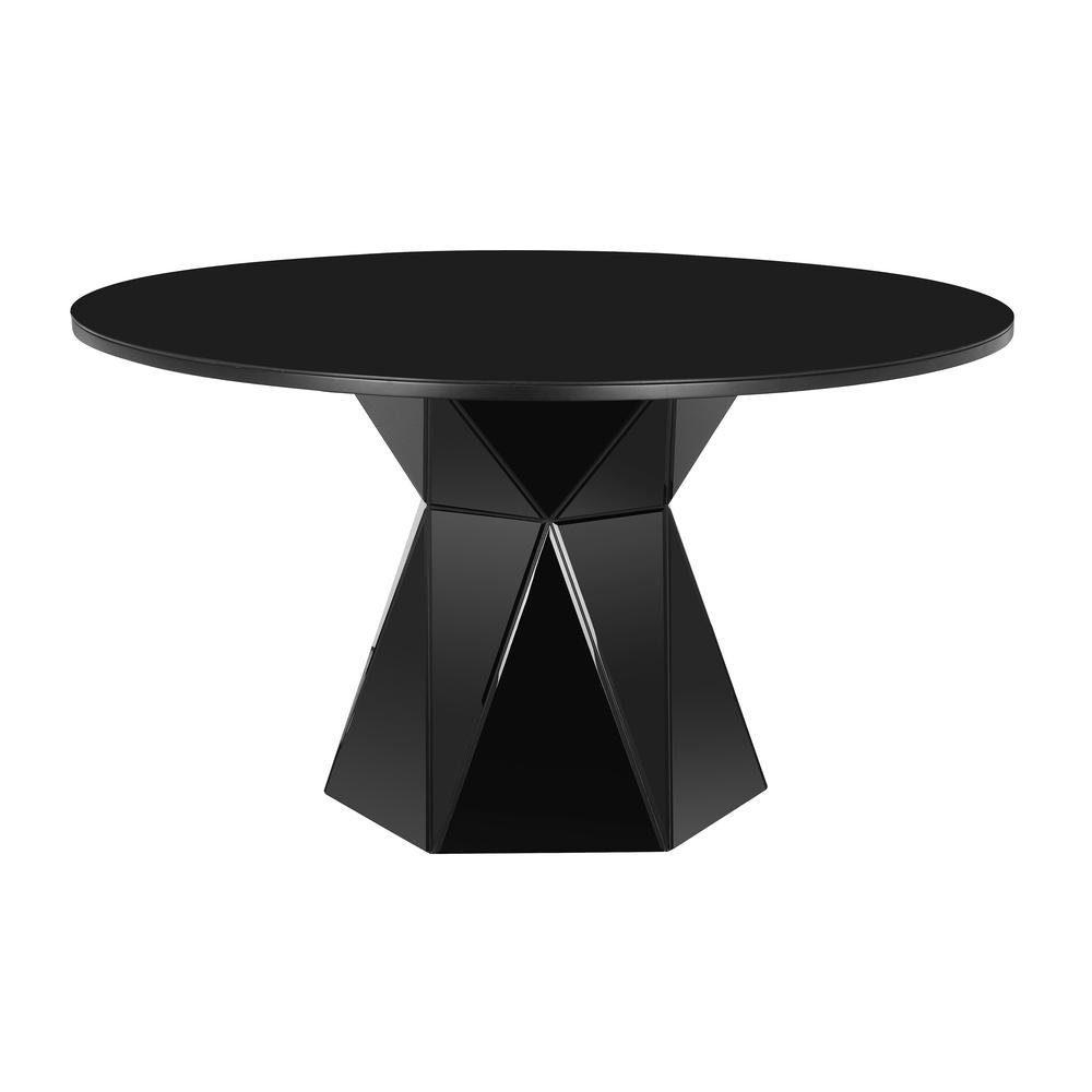 Iris Black Glass Dining Table. Picture 6