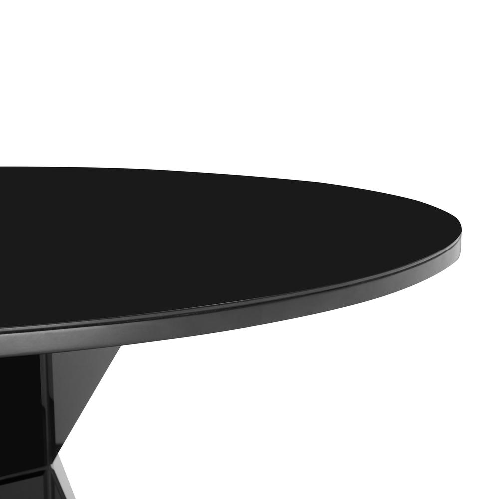 Iris Black Glass Dining Table. Picture 2