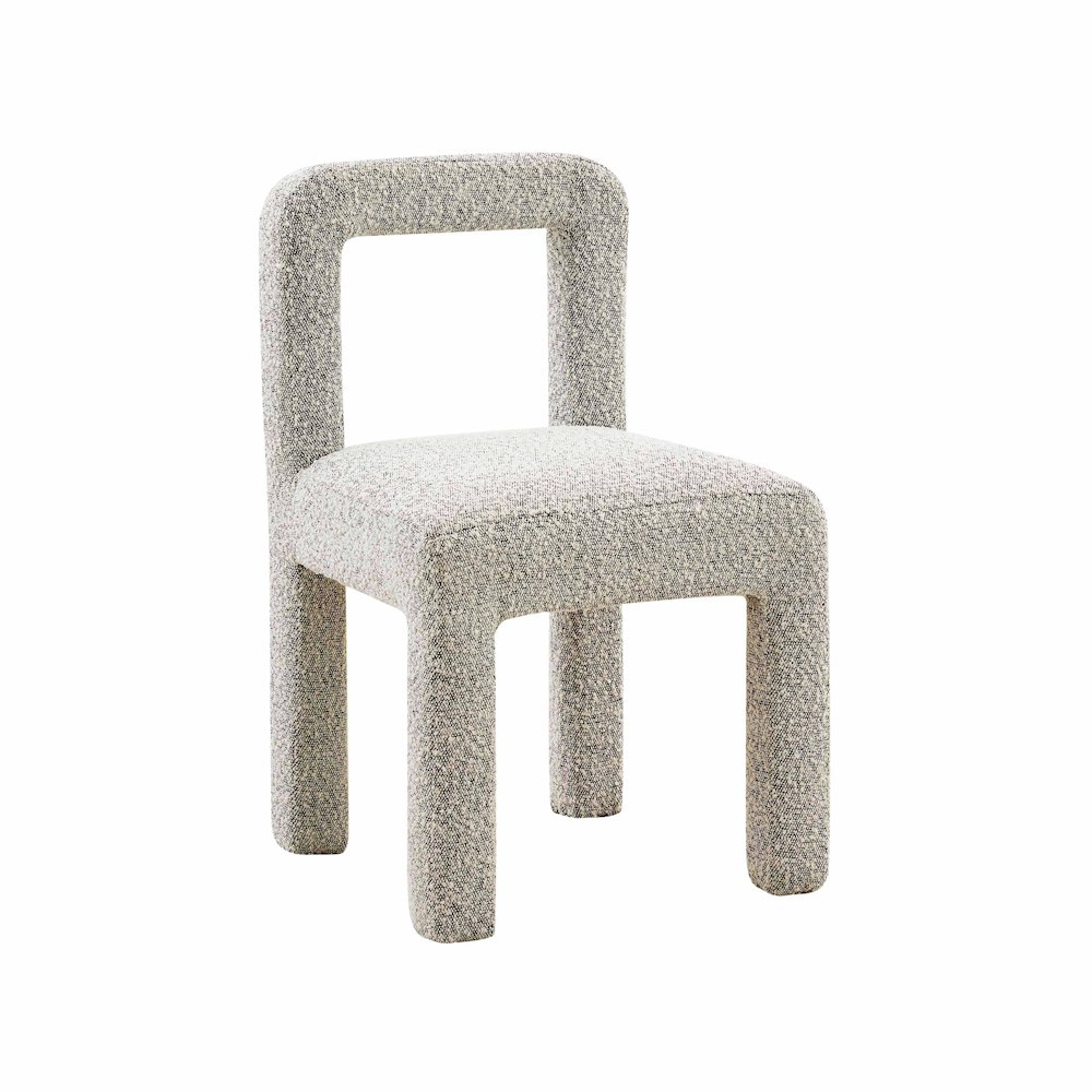 Hazel Grey Boucle Dining Chair. Picture 1