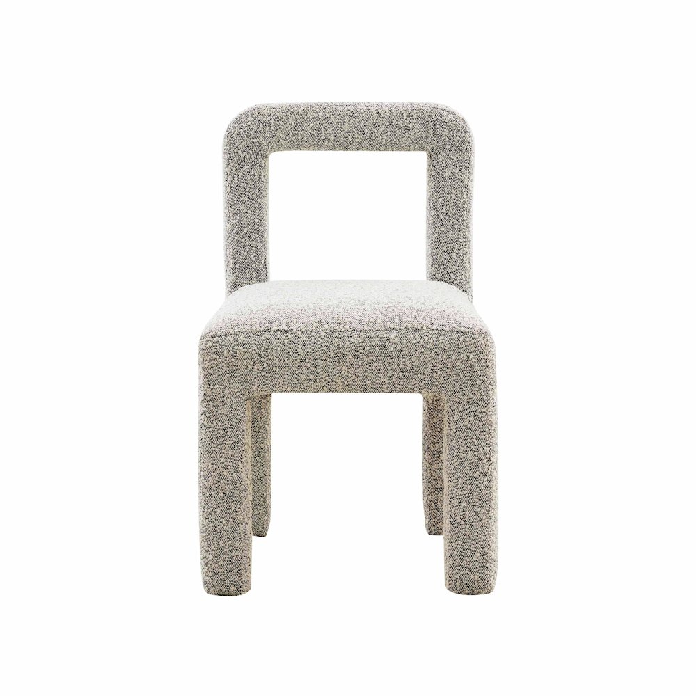 Hazel Grey Boucle Dining Chair. Picture 3
