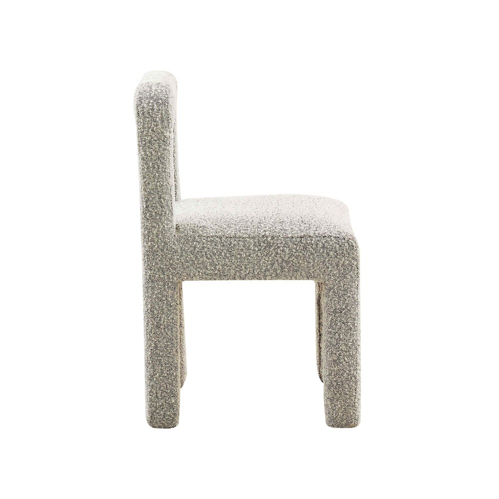 Hazel Grey Boucle Dining Chair. Picture 4