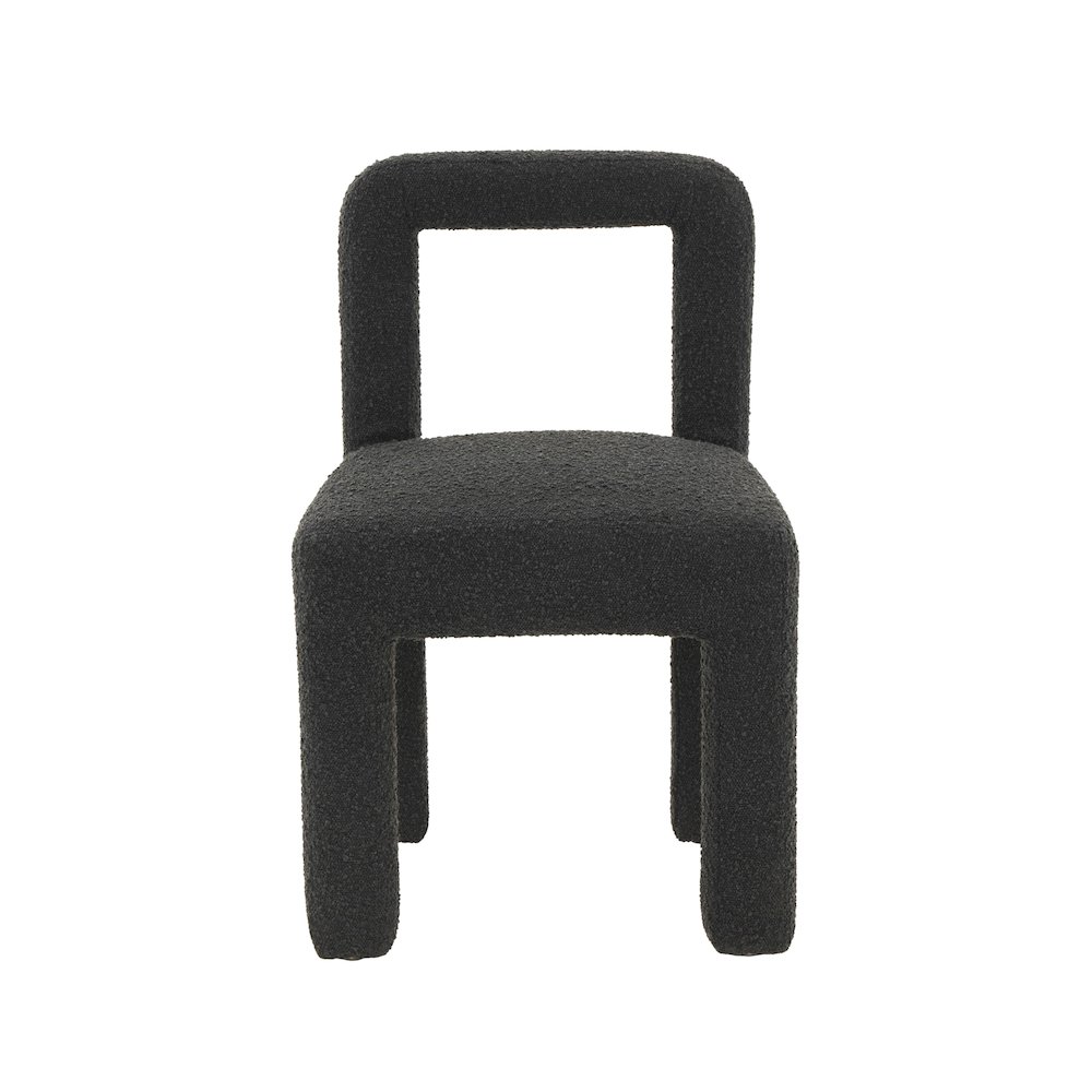Hazel Black Boucle Dining Chair. Picture 3