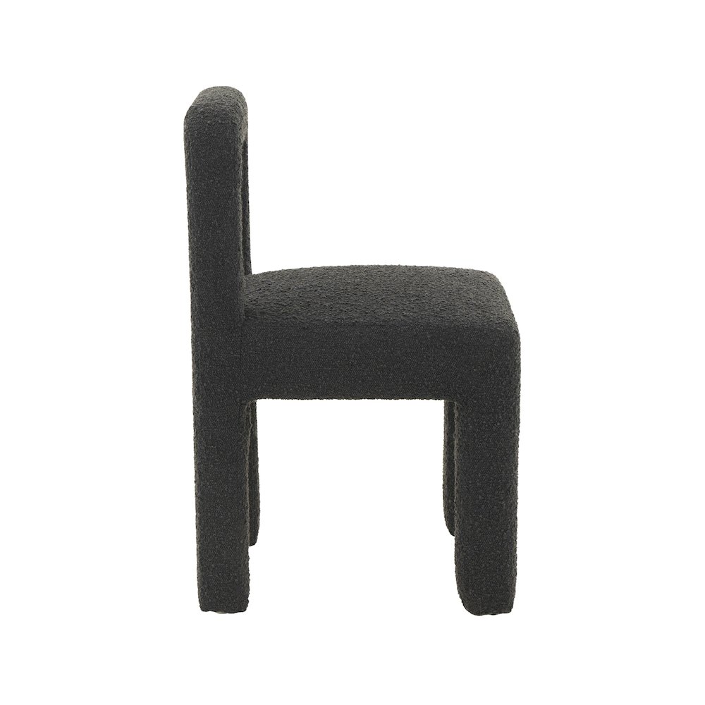 Hazel Black Boucle Dining Chair. Picture 4