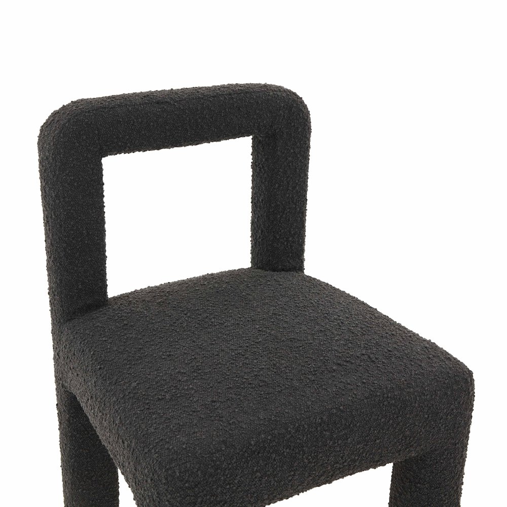 Hazel Black Boucle Dining Chair. Picture 6