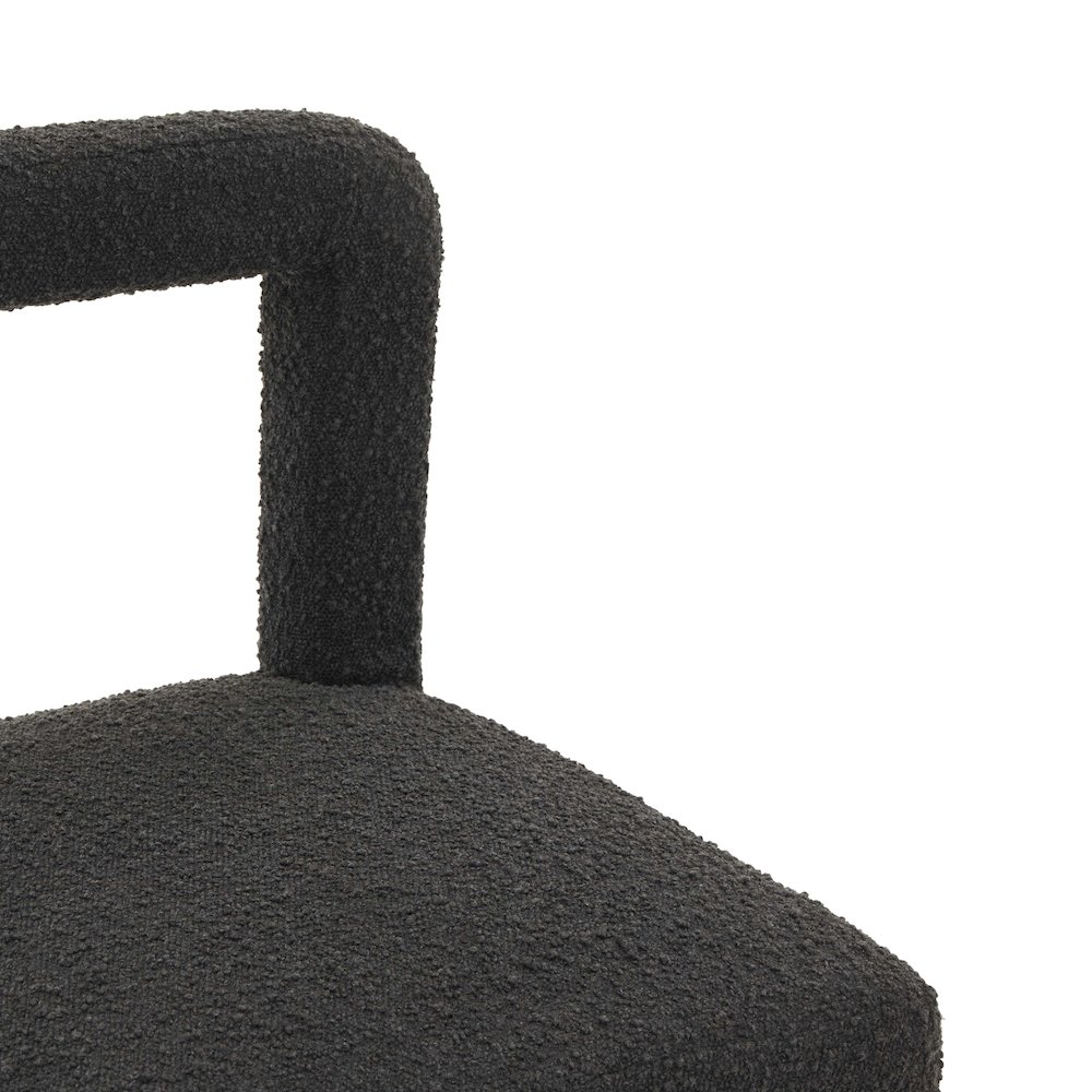 Hazel Black Boucle Dining Chair. Picture 7