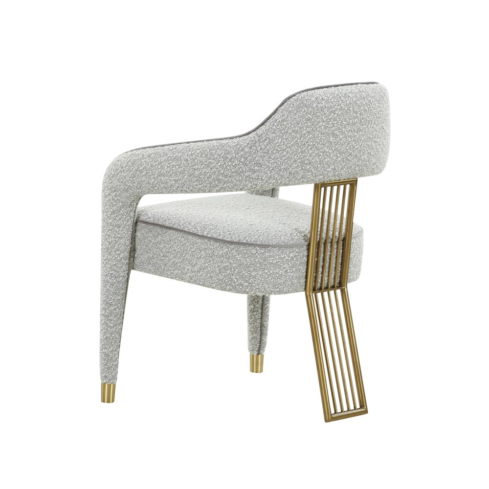 Corralis Speckled Grey Boucle Dining Chair. Picture 4