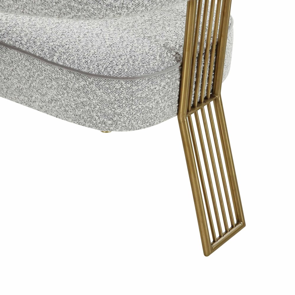 Corralis Speckled Grey Boucle Dining Chair. Picture 5