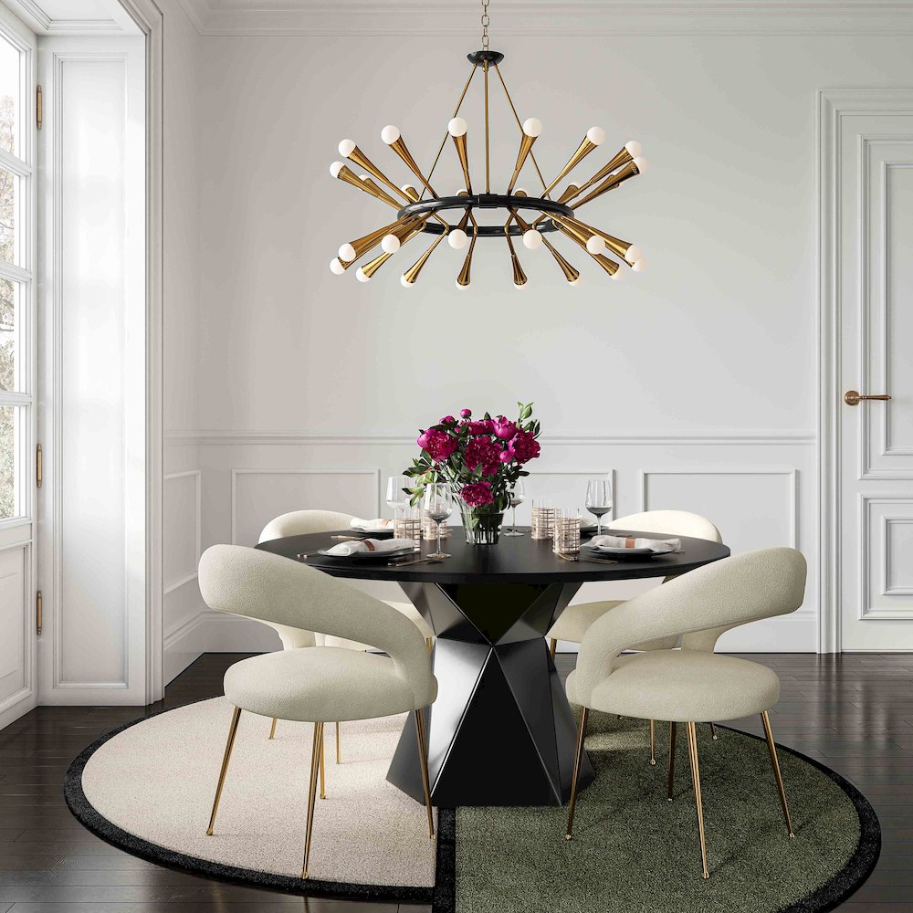 Rocco Cream Boucle Dining Chair. Picture 2