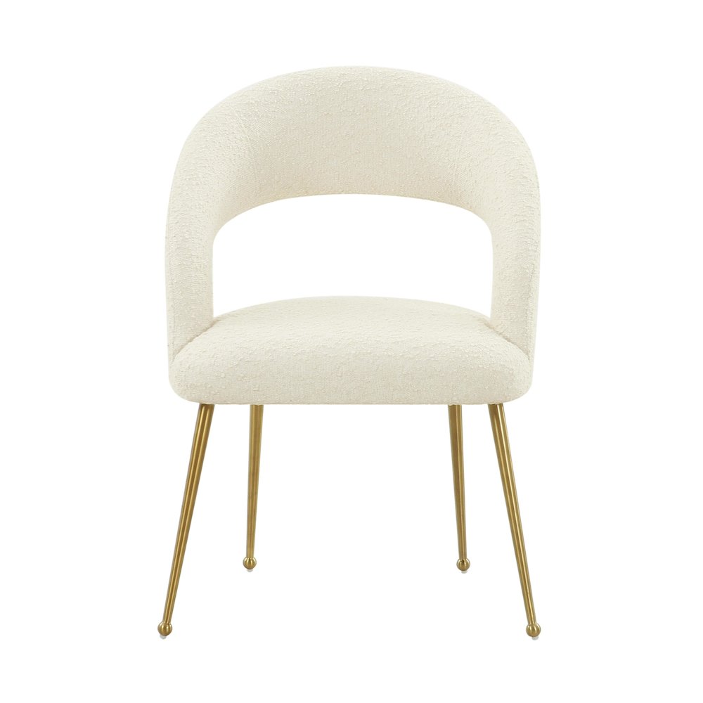 Rocco Cream Boucle Dining Chair. Picture 3