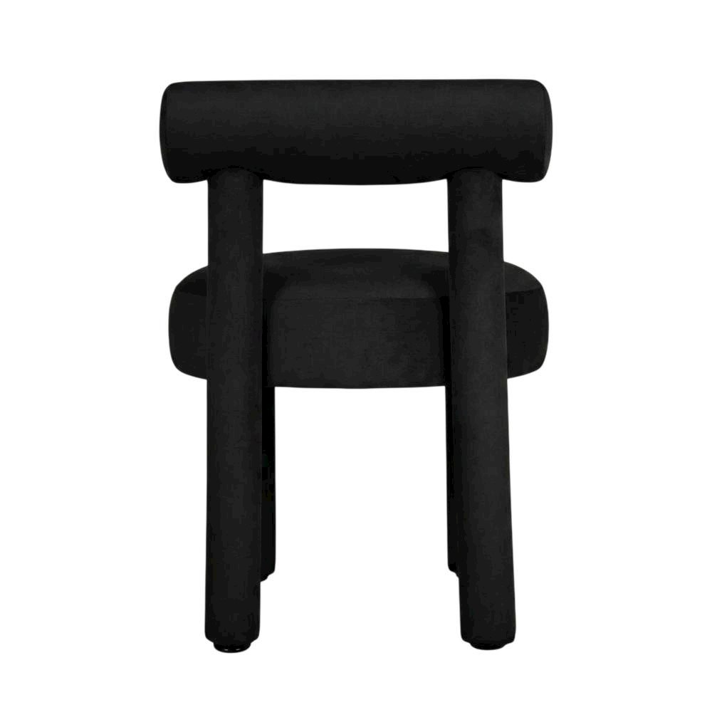 Velvet-Upholstered Dining Chair with Rubberwood Legs, Accent Chair for Bedroom. Picture 1
