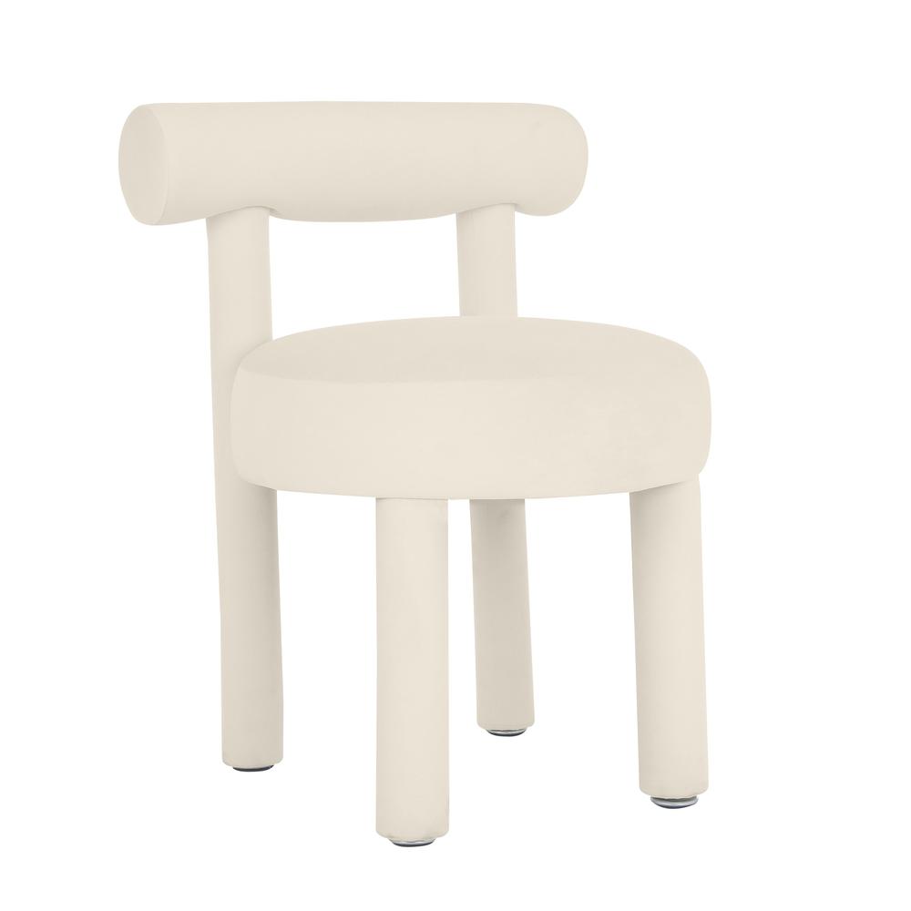 Carmel Cream Velvet Dining Chair. Picture 1