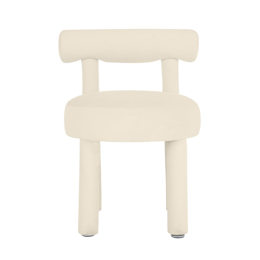 Carmel Cream Velvet Dining Chair. Picture 2