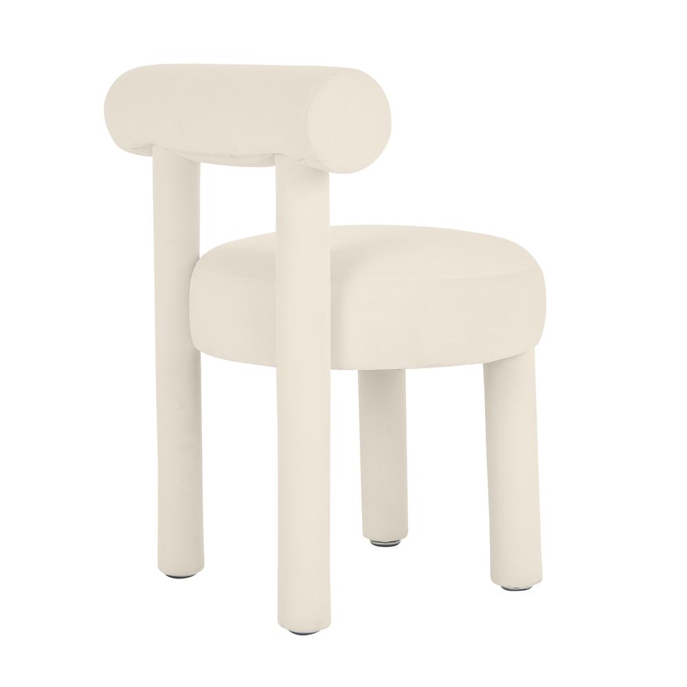 Carmel Cream Velvet Dining Chair. Picture 3