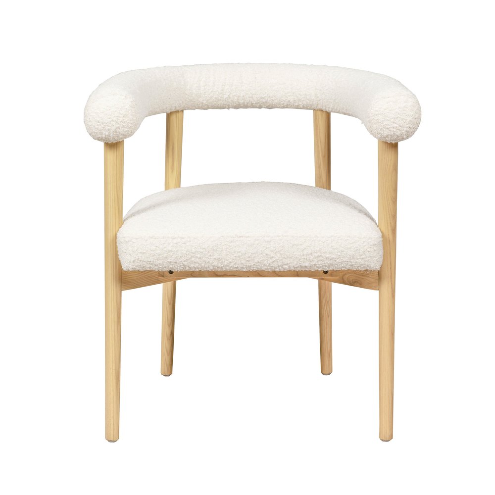 Spara Cream Boucle Dining Chair. Picture 3