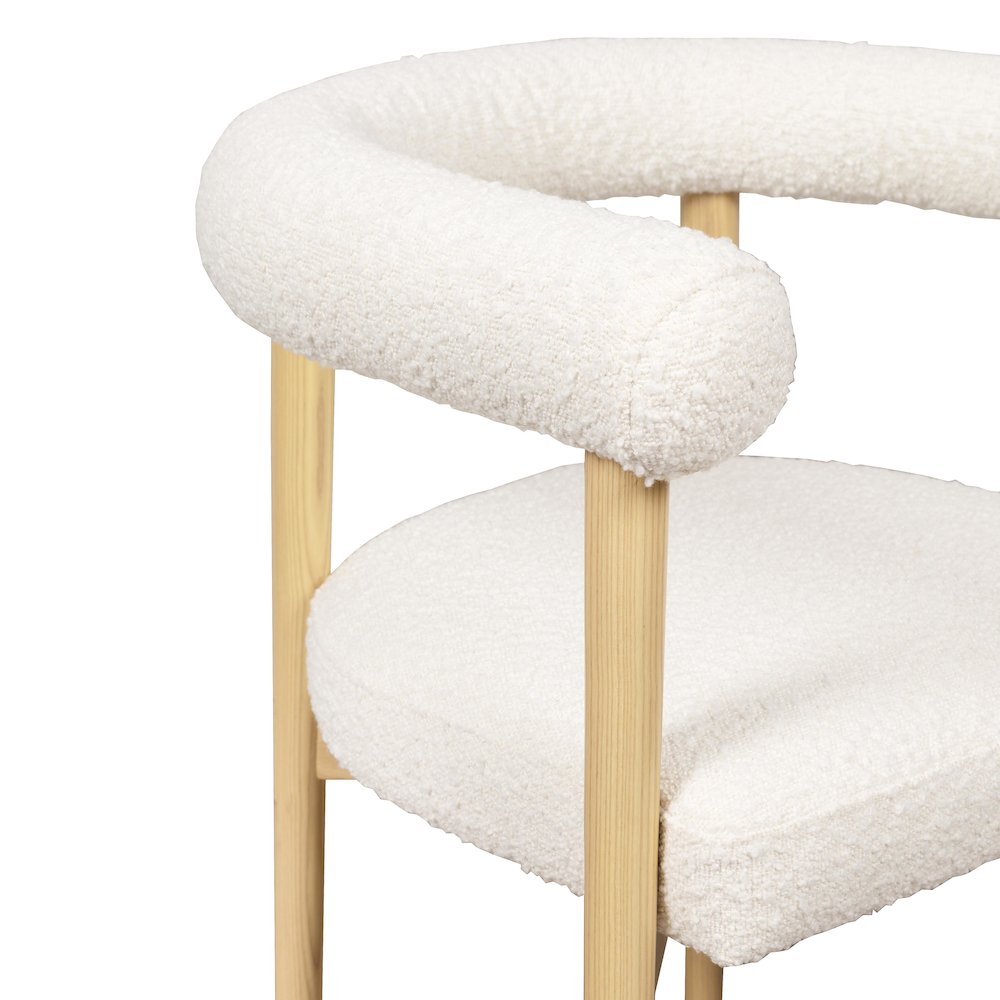 Spara Cream Boucle Dining Chair. Picture 4