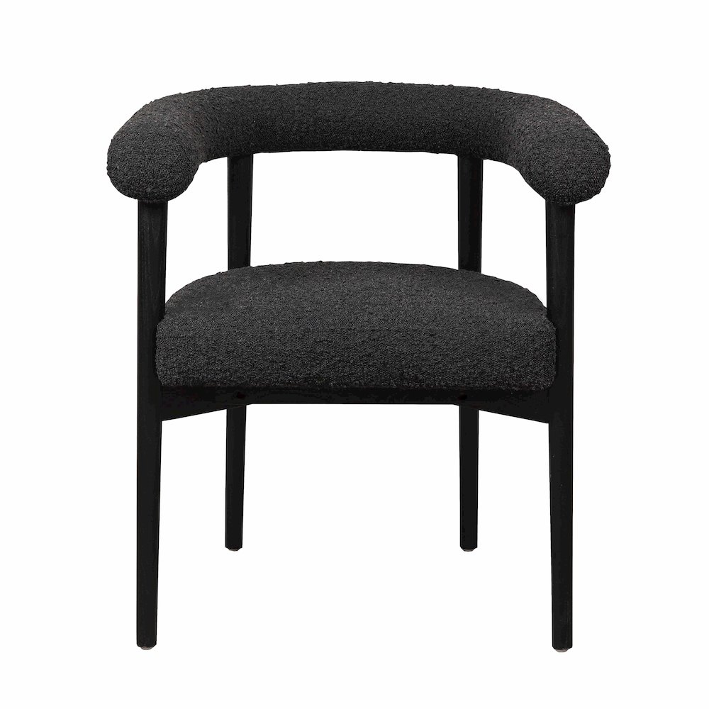 Spara Black Boucle Dining Chair. Picture 3