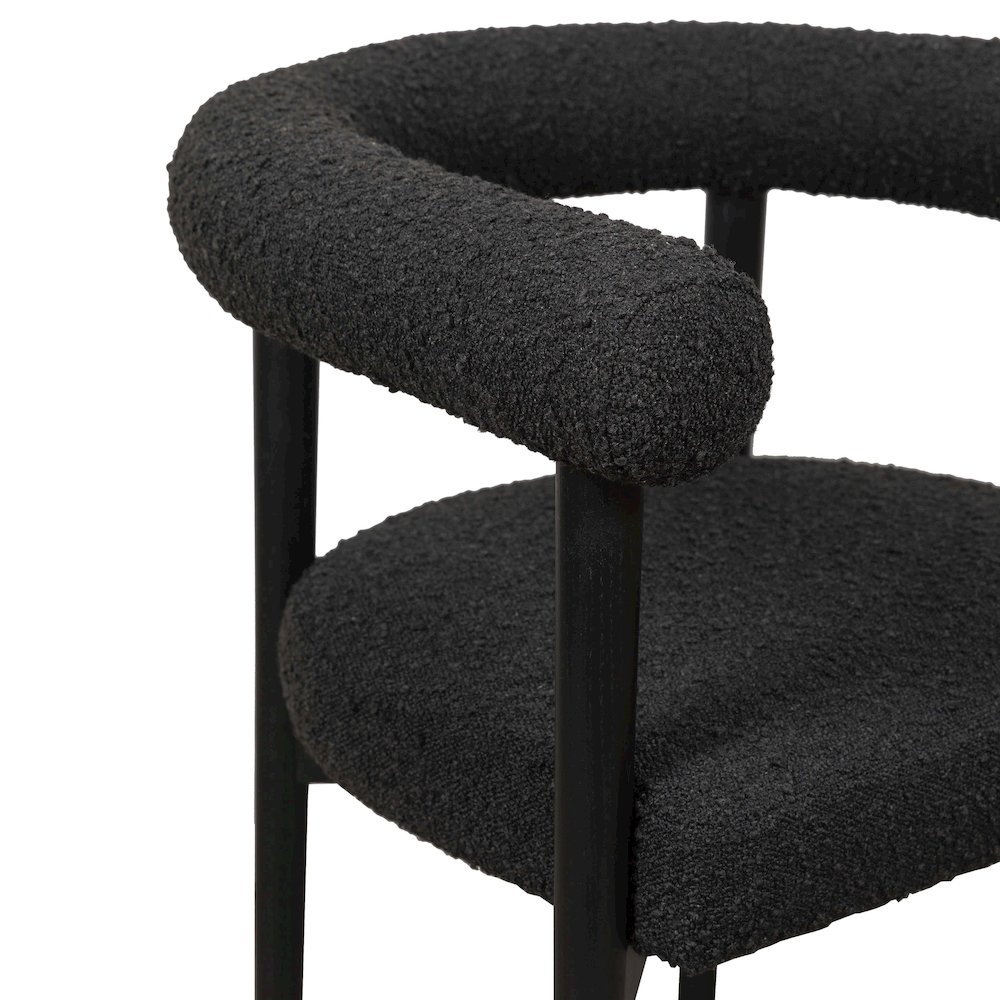 Spara Black Boucle Dining Chair. Picture 4