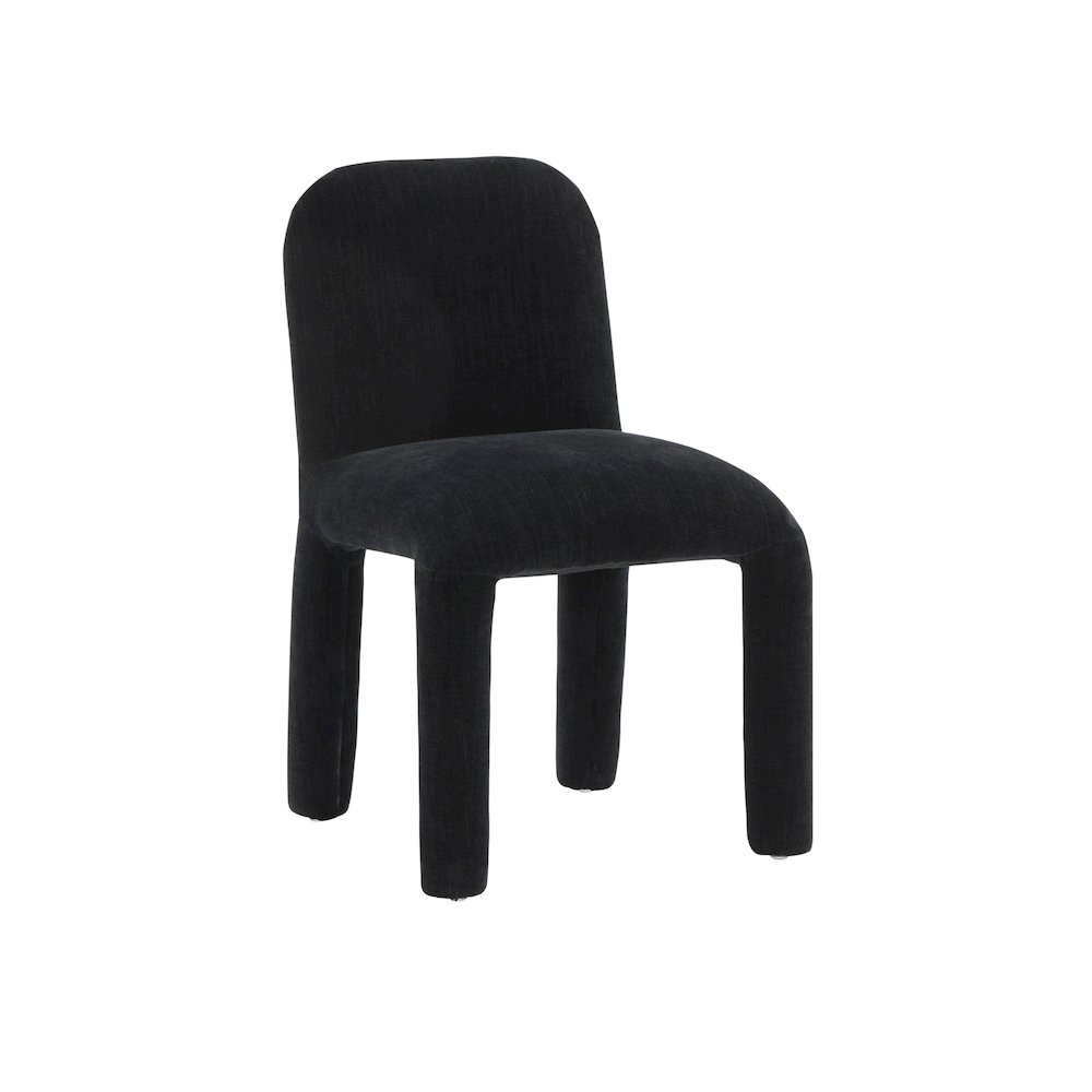 Georgia Midnight Black Chenille Dining Chair. Picture 1
