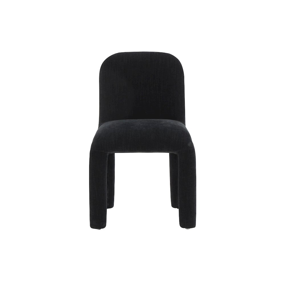 Georgia Midnight Black Chenille Dining Chair. Picture 3