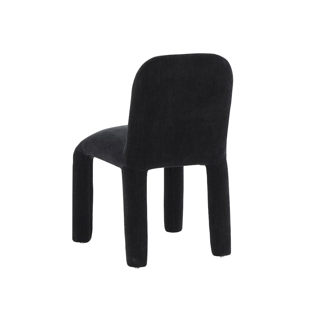 Georgia Midnight Black Chenille Dining Chair. Picture 4