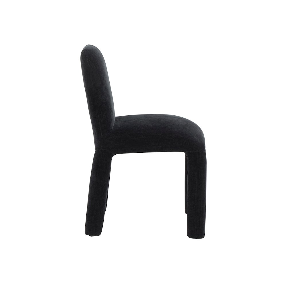 Georgia Midnight Black Chenille Dining Chair. Picture 6