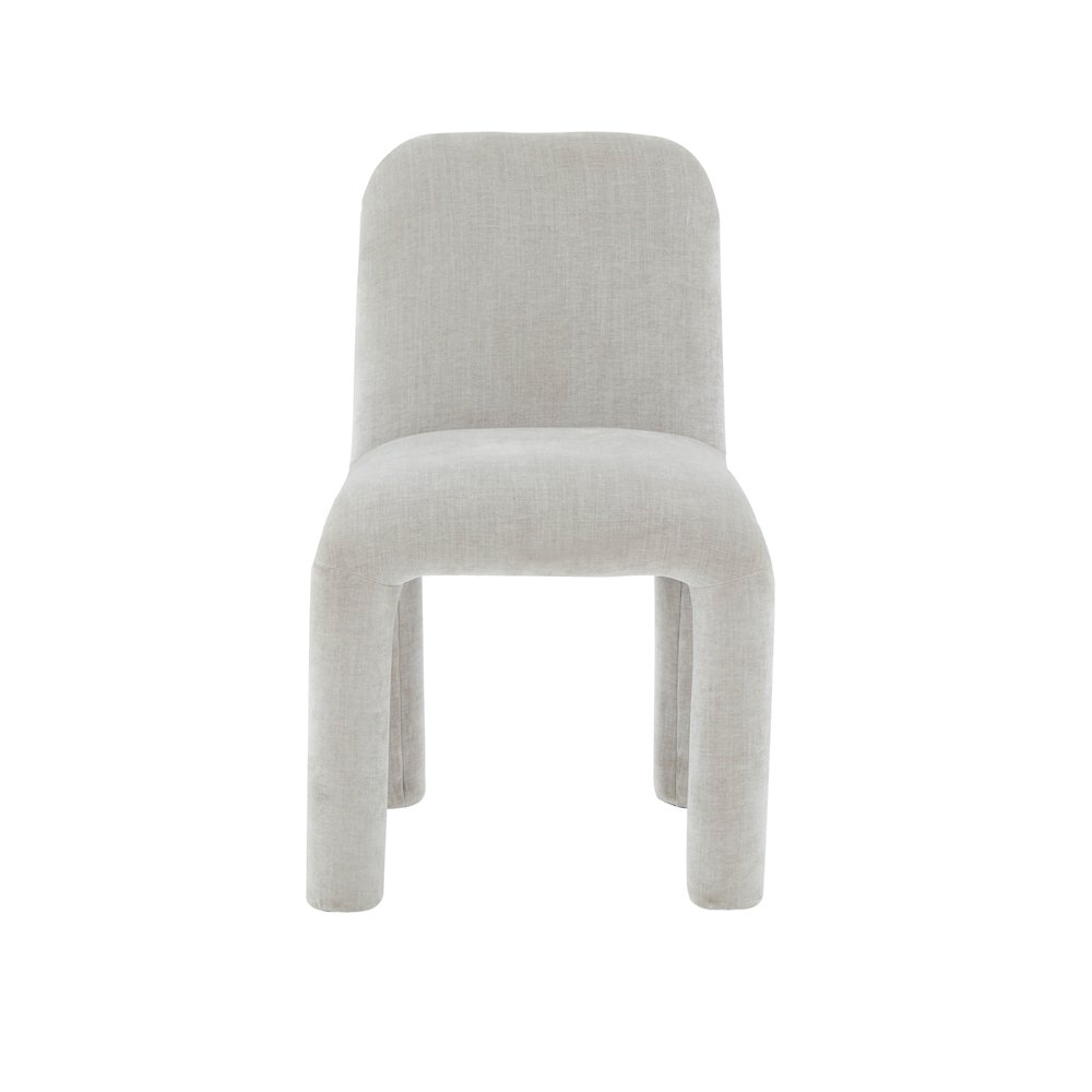 Georgia Light Grey Chenille Dining Chair. Picture 3
