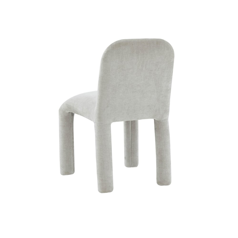 Georgia Light Grey Chenille Dining Chair. Picture 4