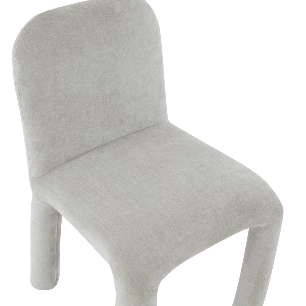 Georgia Light Grey Chenille Dining Chair. Picture 5