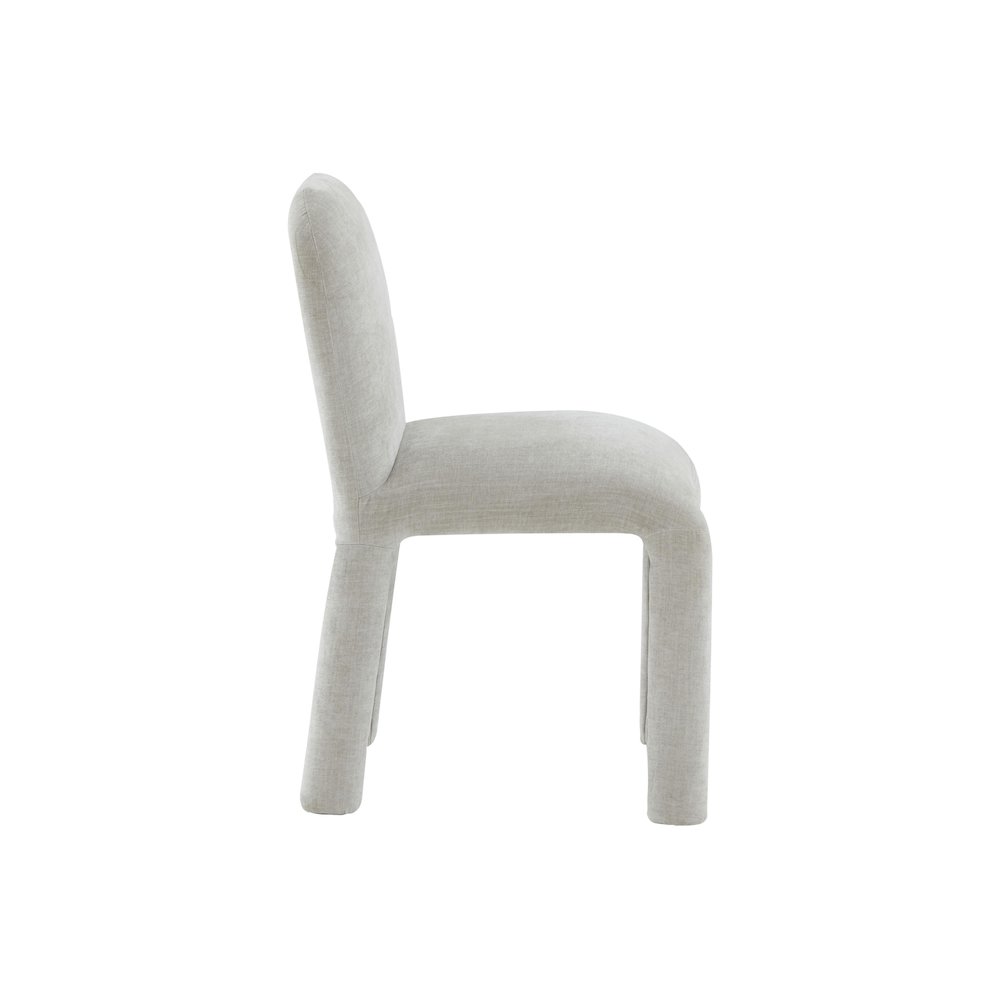 Georgia Light Grey Chenille Dining Chair. Picture 6