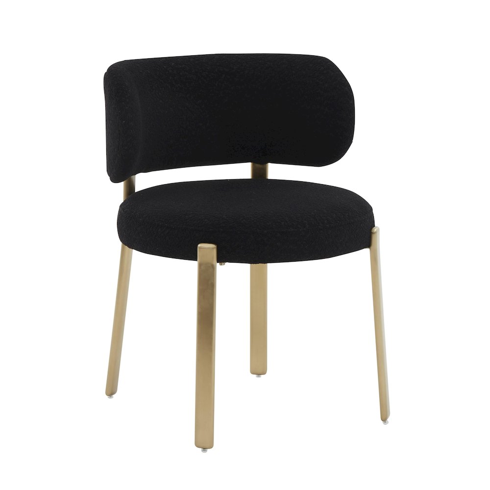 Margaret Black Boucle Dining Chair. Picture 1