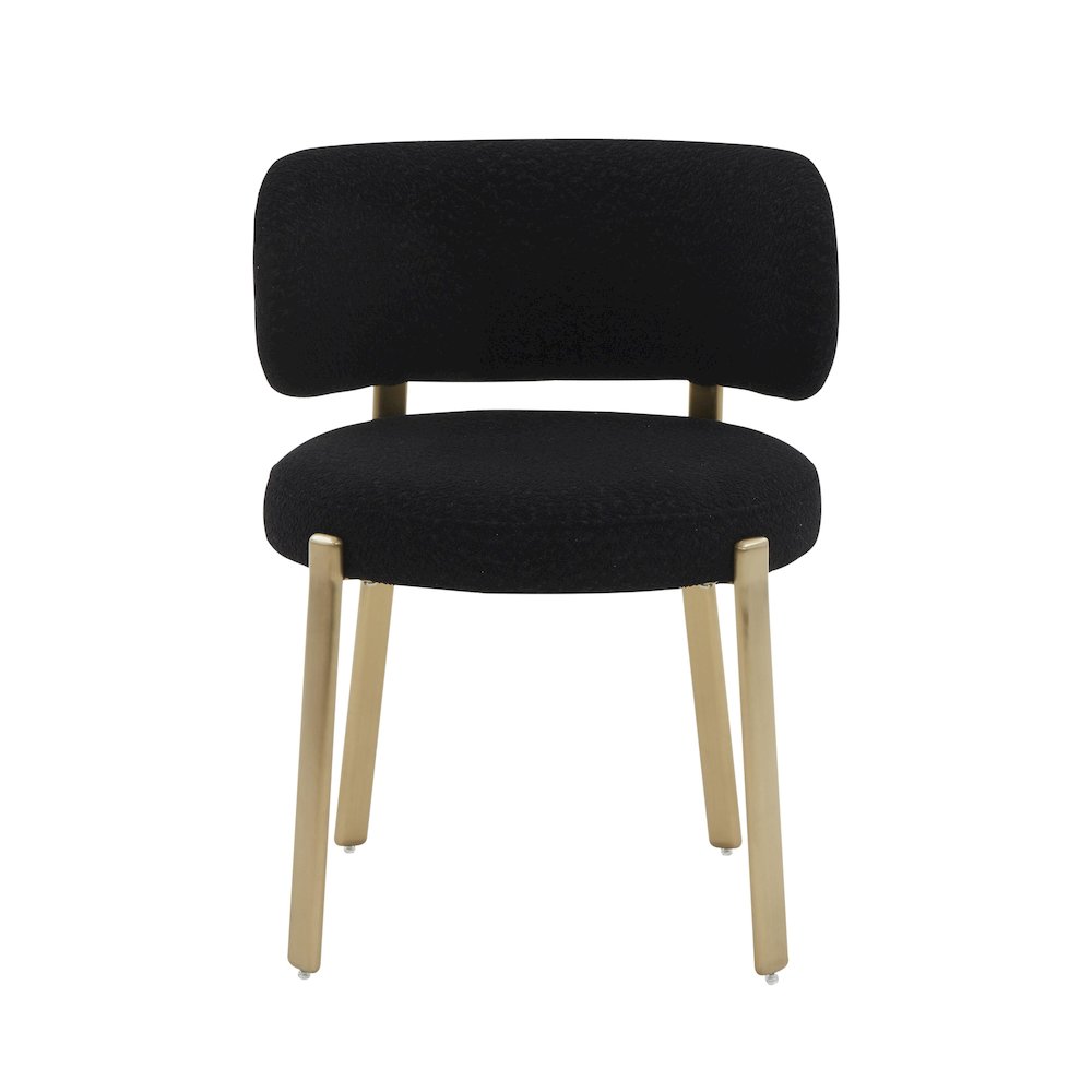 Margaret Black Boucle Dining Chair. Picture 3