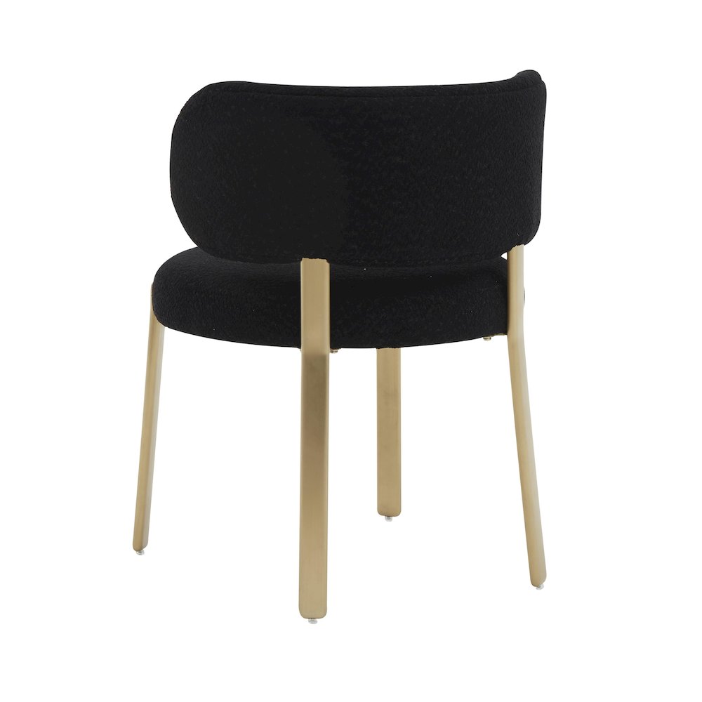 Margaret Black Boucle Dining Chair. Picture 4